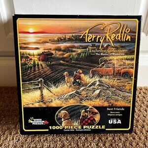 1000 piece White Mountain puzzle - Terry Redlin Best Friends COMPLETE
